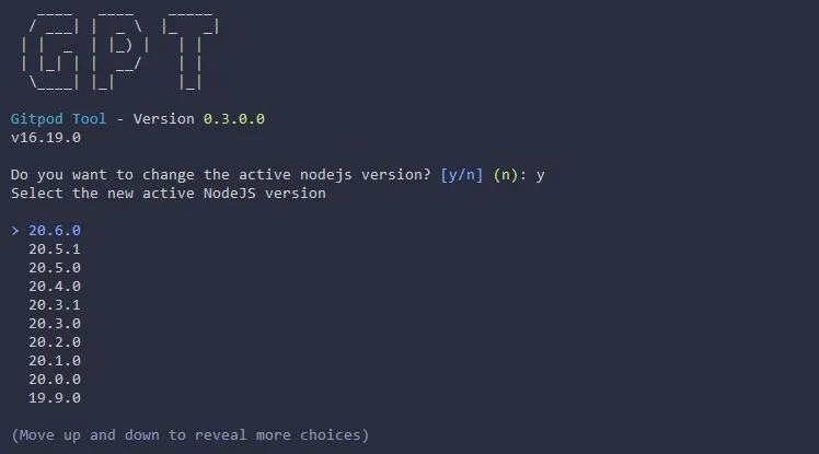 WebDev NodeJS Version